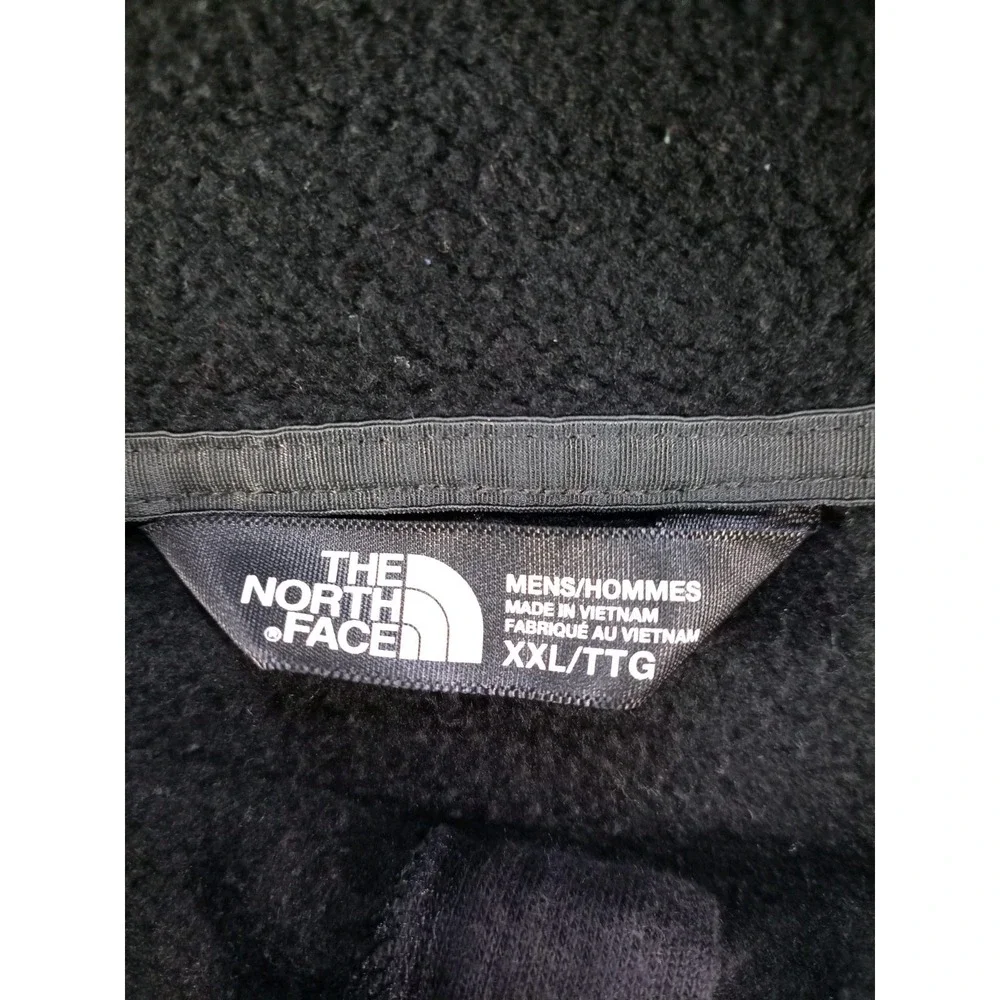The North Face Hoodie Mens XL Black 1/4 Zip Fleece Lined Pullover Sweatshirt
